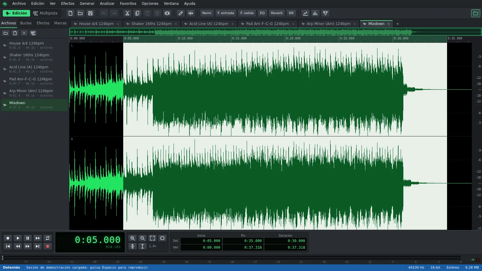 Una selección de 30 segundos sobre la onda de una canción en Auditius, lista para convertirse en tono de llamada